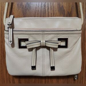 COPY - Tignanello Pebbled Leather Crossbody Bag-Cream